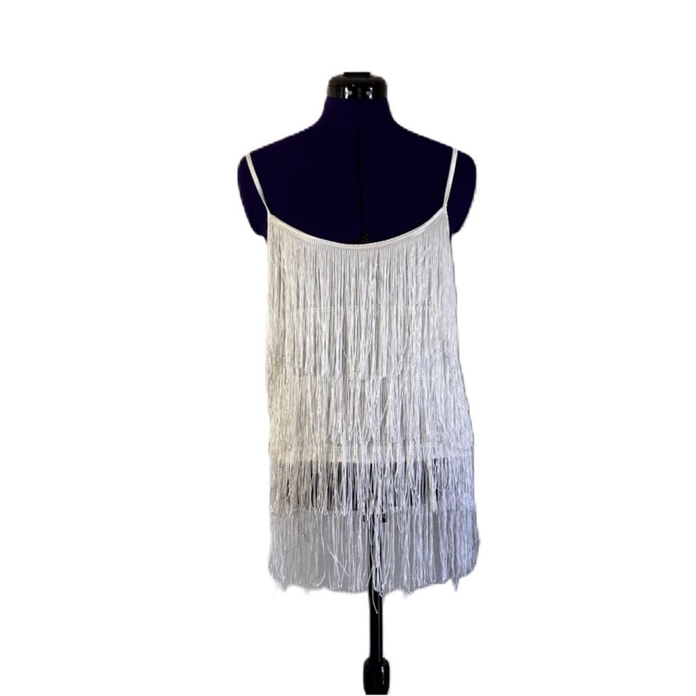 Urban Outfitters White Fringe Top